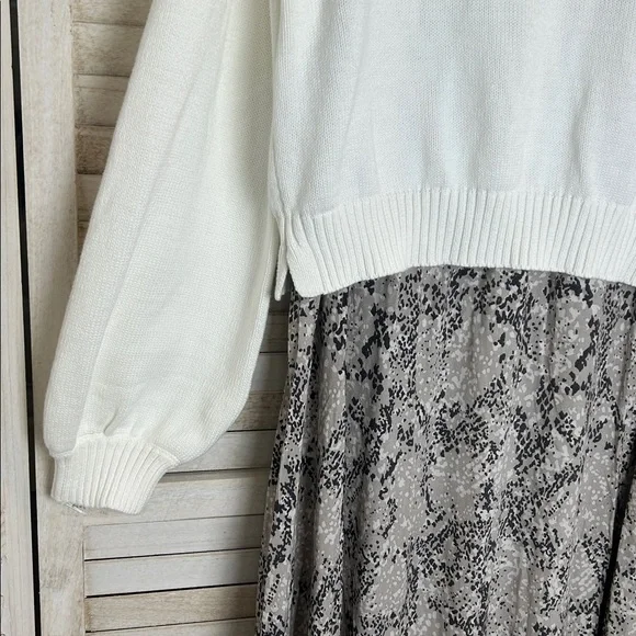 NWT Seraphine Nell Cable Knit Woven Maternity / Nursing Dress. Size 14 - Picture 4 of 12